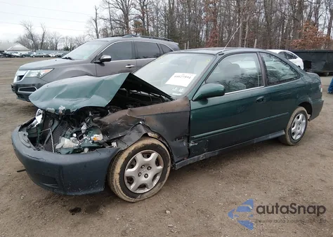 2000 Honda Civic Ex from USA, damaged, VIN 1HGEJ8245YL050325